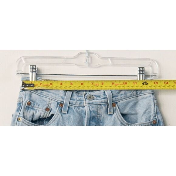 Levi’s Premium 501 Straight Jeans Size 24 Light Wash Button Fly - Picture 4 of 7